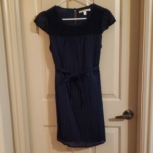 LC Lauren Conrad Navy Midi Dress